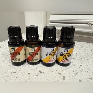 Duke Cannon Beard Oil Set with Oak Barrel and Redwood Scent-set of 4